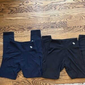 Abercrombie kids 9/10 navy and black leggings